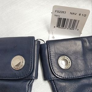 Coach gloves navy size 6 1/2